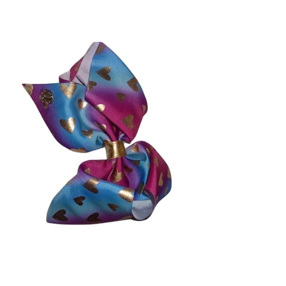 JoJo Siwa Multicolor Metallic‎ Heart Hair Bow for Girls
